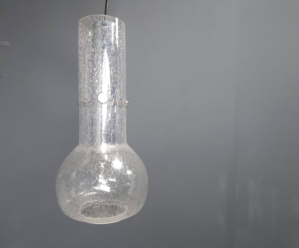 Lampa wisząca Murano, transparentny, szkło, Włochy, lata 70. - 274905