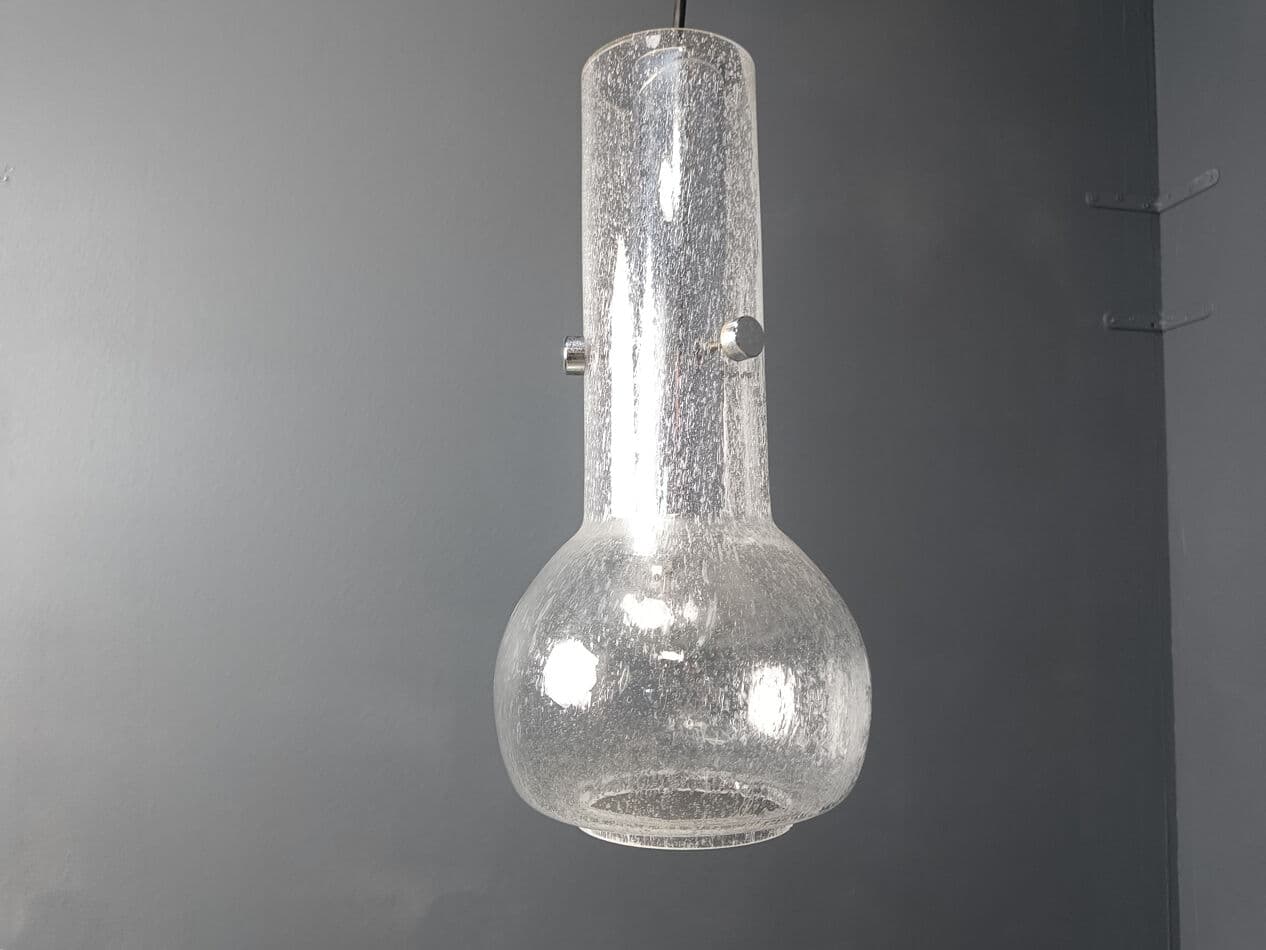 Lampa wisząca Murano, transparentny, szkło, Włochy, lata 70. - 274901