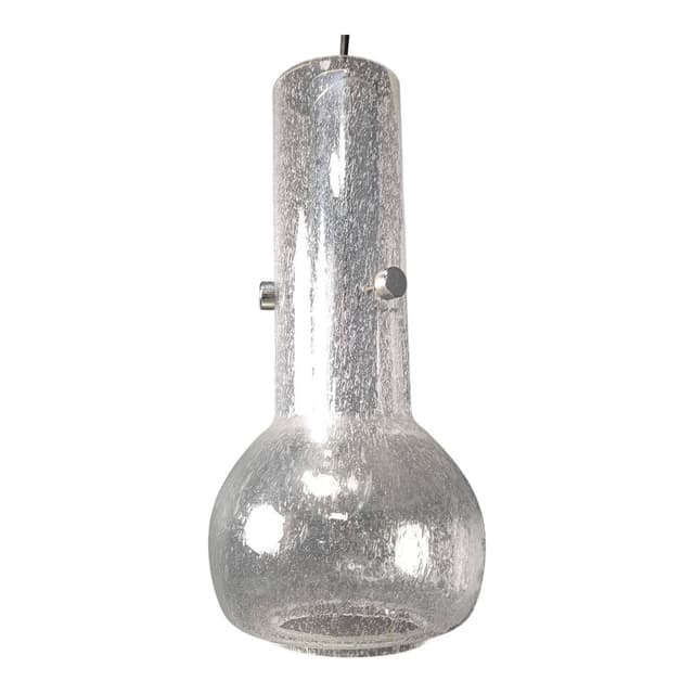 Lampa wisząca Murano, transparentny, szkło, Włochy, lata 70. - WYMIARY