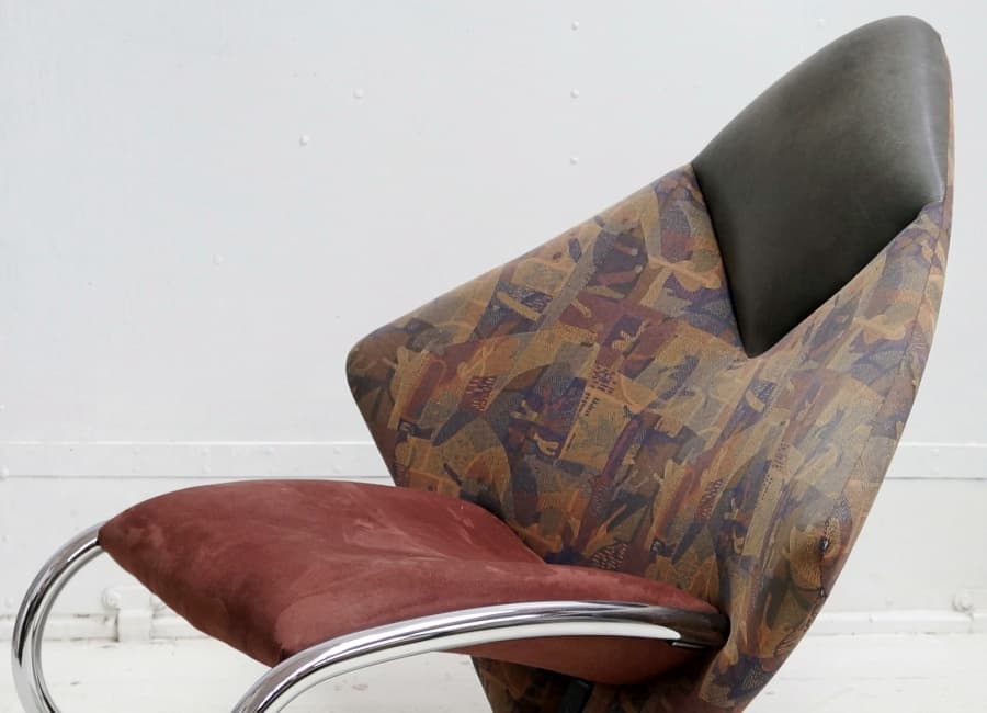 Fotel bujany Rolf Benz, multicolor, skóra naturalna, Niemcy, lata 70. - 19227