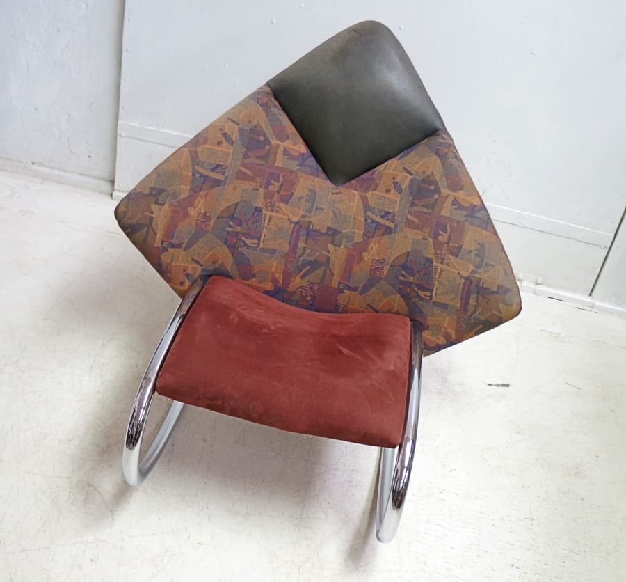 Fotel bujany Rolf Benz, multicolor, skóra naturalna, Niemcy, lata 70. - 19230