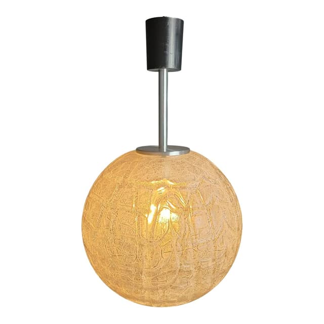 Lampa wisząca, szkło żółty, Doria Leuchten, Niemcy, lata 60. - WYMIARY