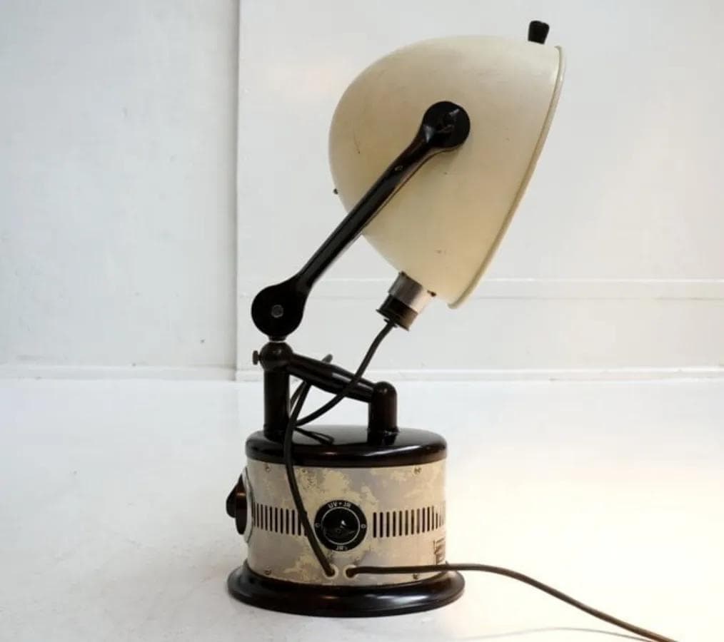 Lampa stołowa Hanau, ivory white, bakelit, Niemcy, lata 60. - 19182