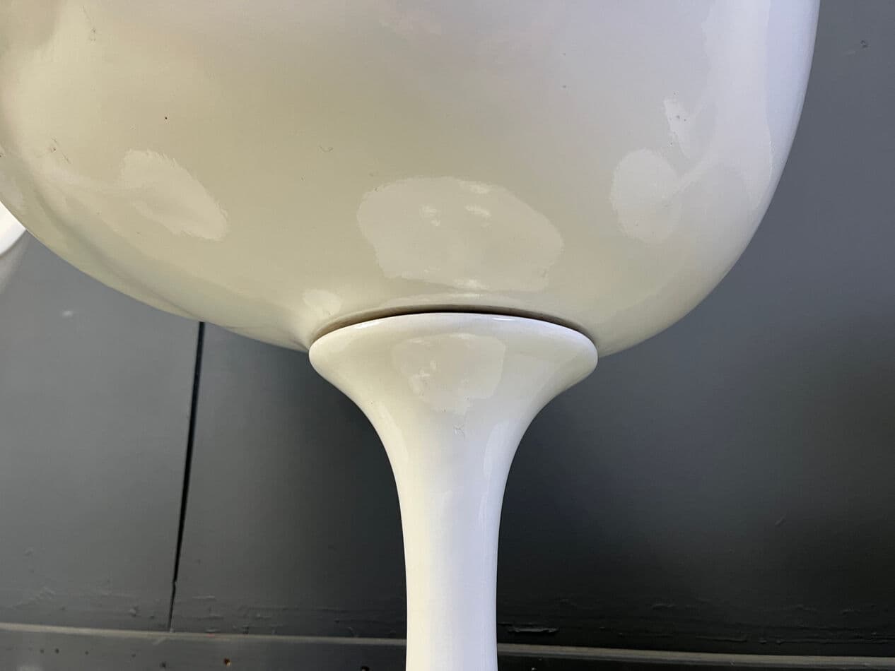 Zestaw czterech krzeseł tulipan, space age, włókno szklane białe, Niemcy, lata 60. - 274060