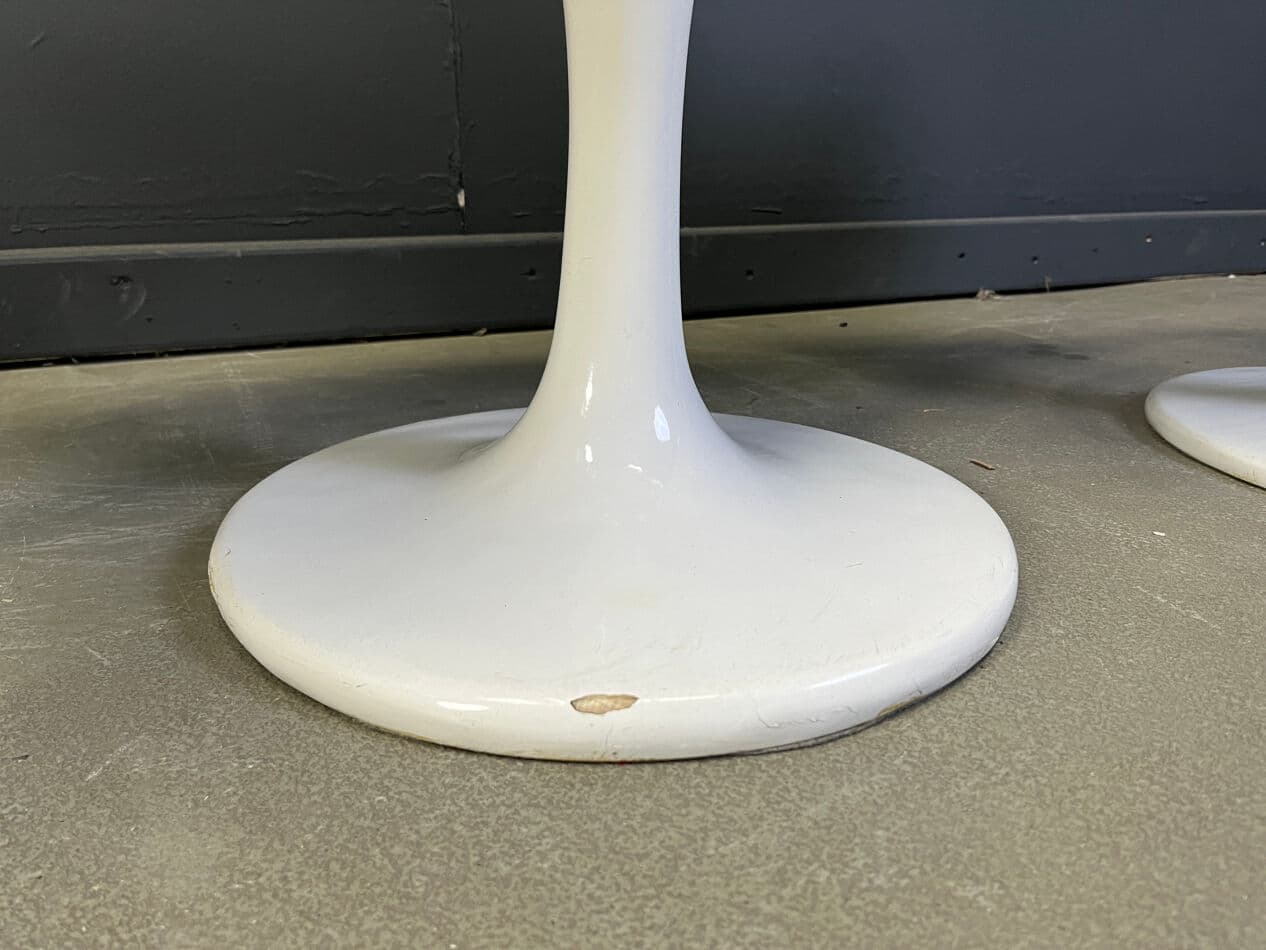 Zestaw czterech krzeseł tulipan, space age, włókno szklane białe, Niemcy, lata 60. - 274062