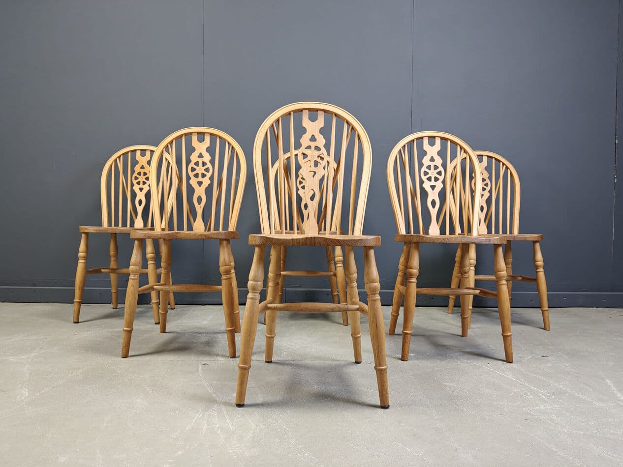 set of six dining chairs Ercol, beige, wood, United Kingdom, 1960s - 274026