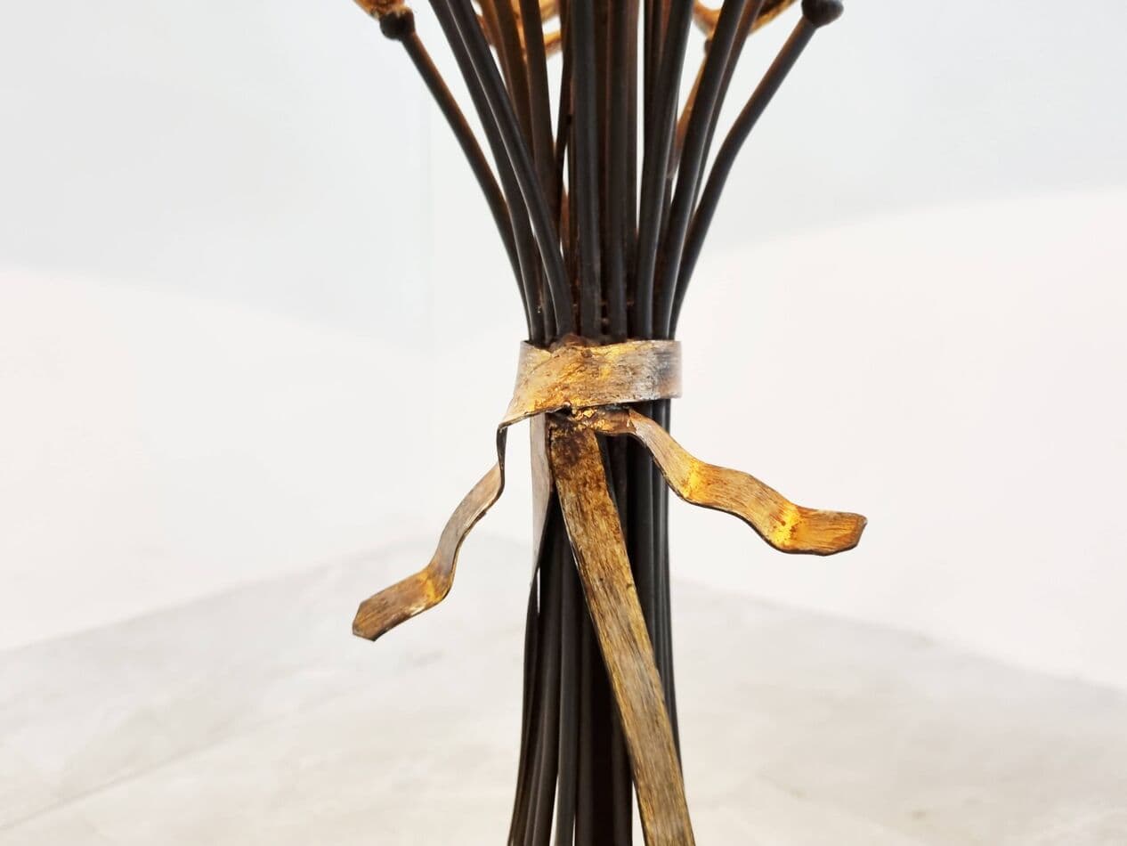 Lampa stołowa Sheaf of Wheat, złoty, metal, Włochy, lata 60. - 273544