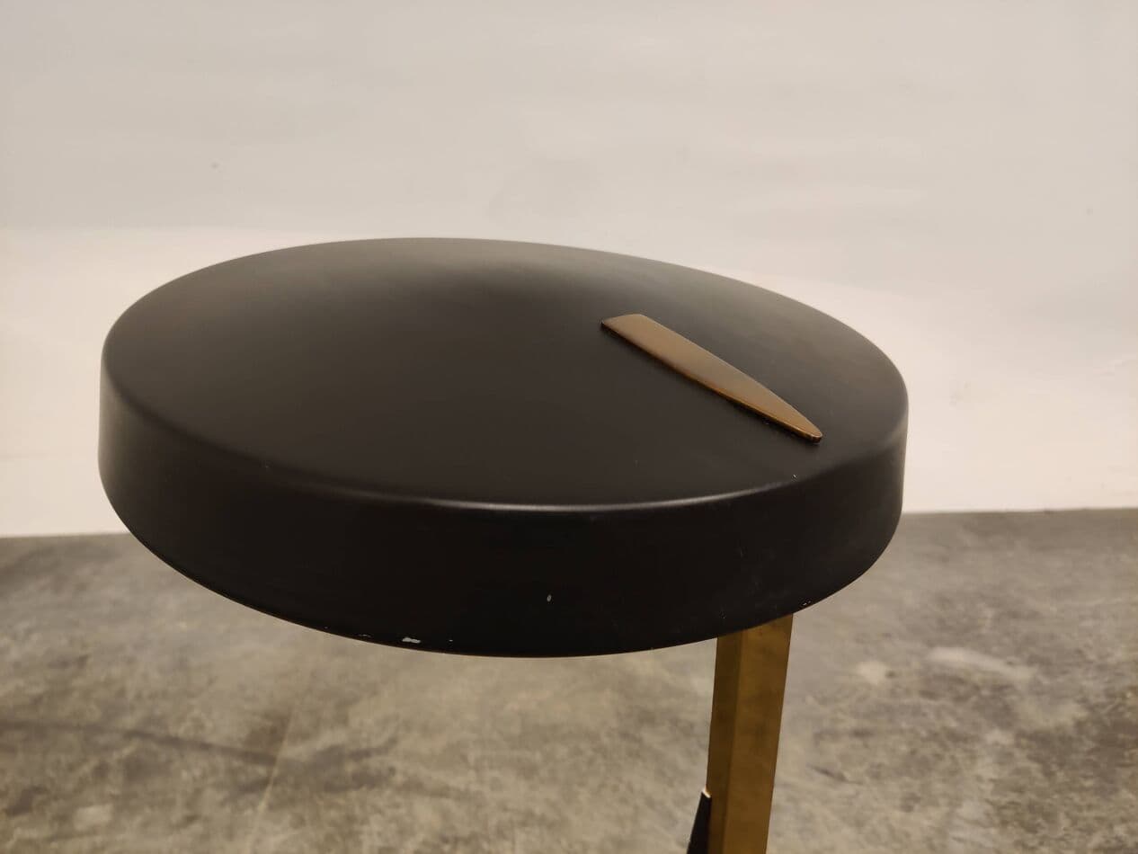 Lampa stołowa, mosiądz czarny, Philips, Holandia, lata 50. - 273533