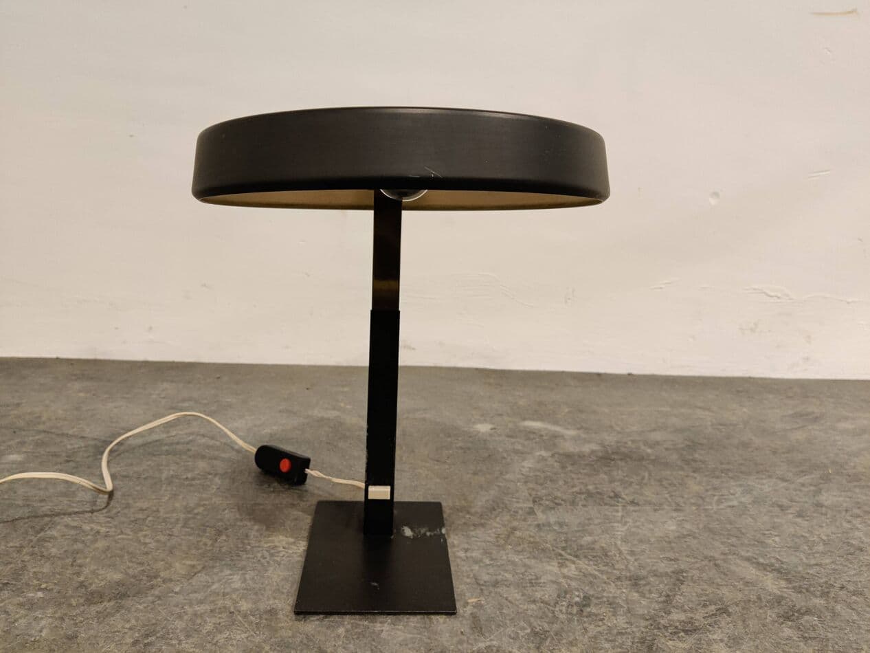 Lampa stołowa, mosiądz czarny, Philips, Holandia, lata 50. - 273526