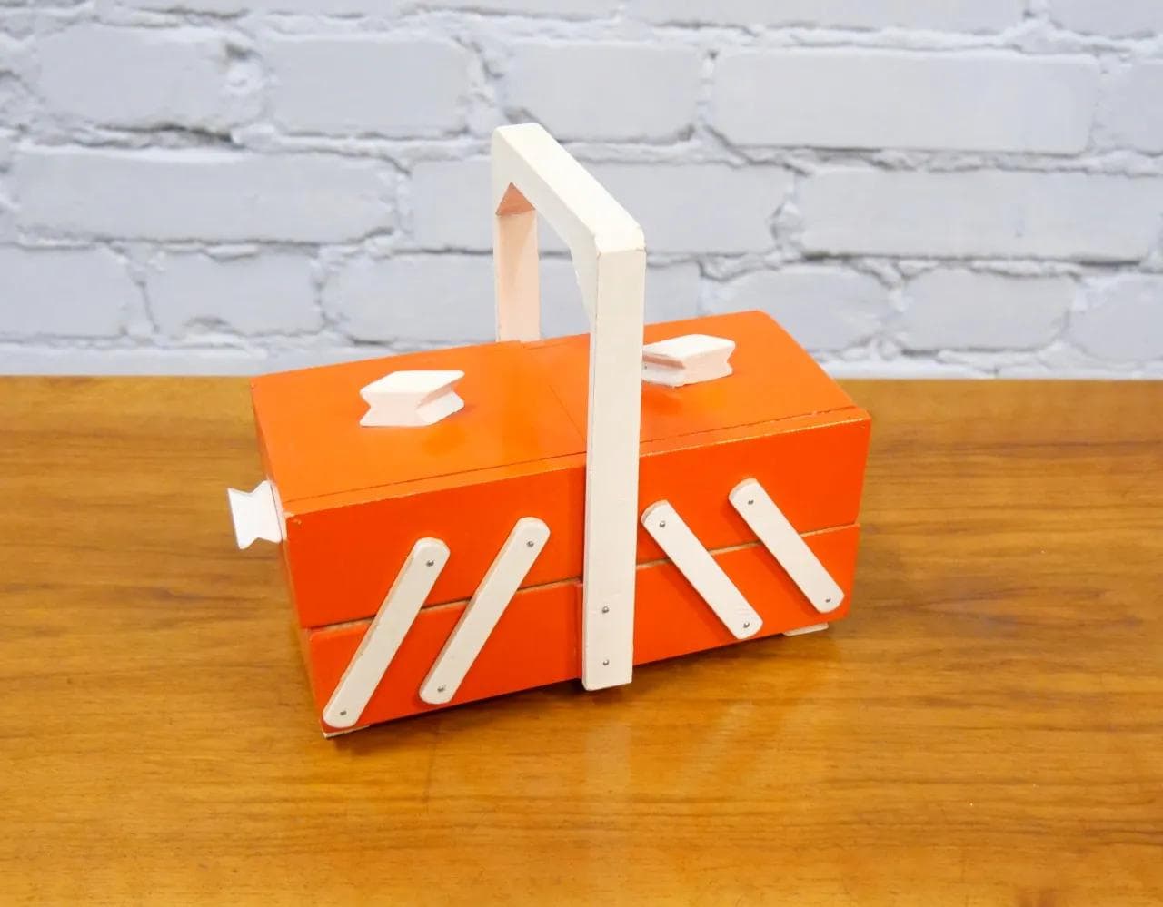 Expandable Jewelry Box, multicolor, wood, Poland, 1950s. - 19156