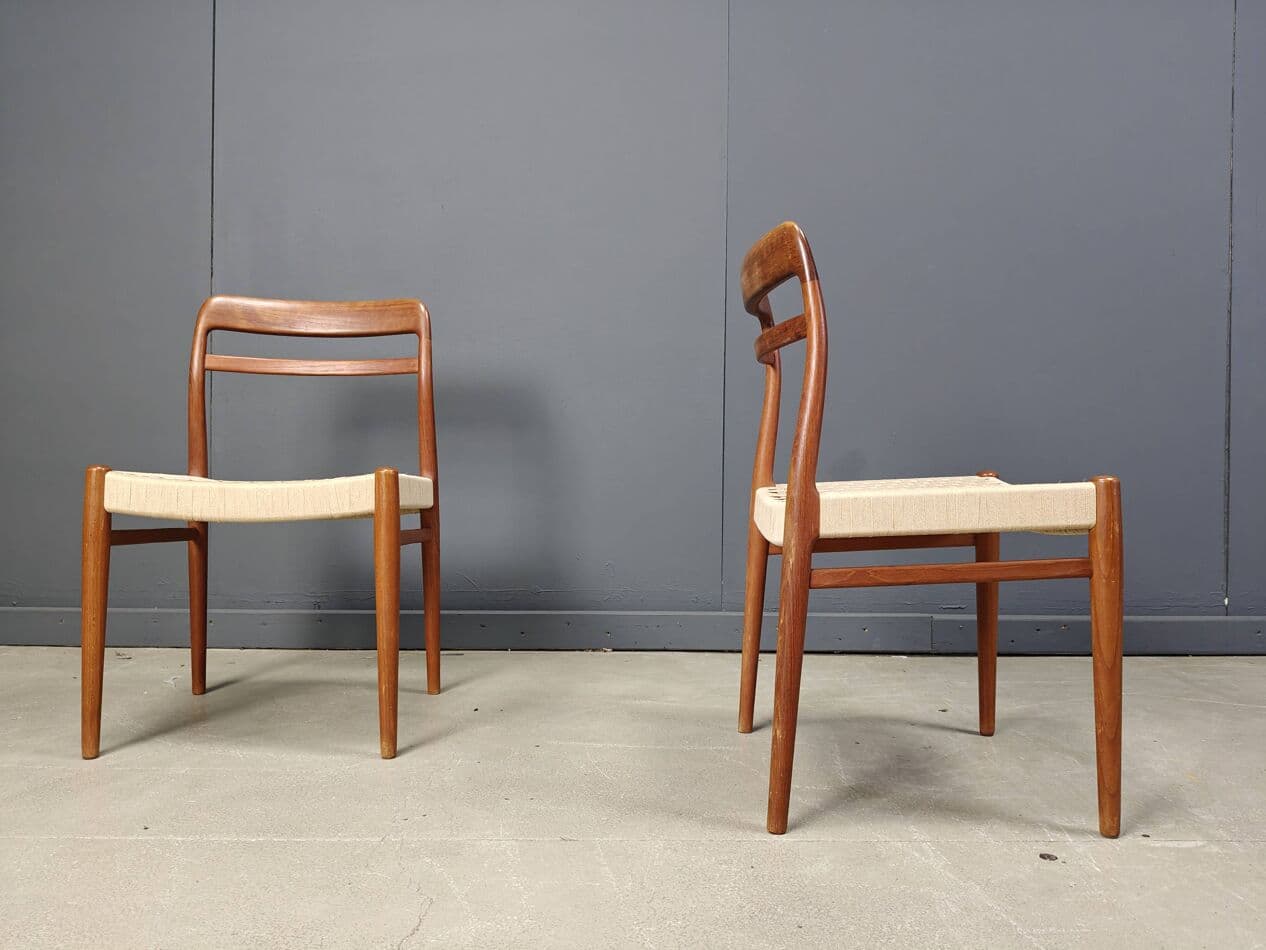 set of four chairs Model 145, brown teak, by A. Aarseth, Norway, 1960s - 273229