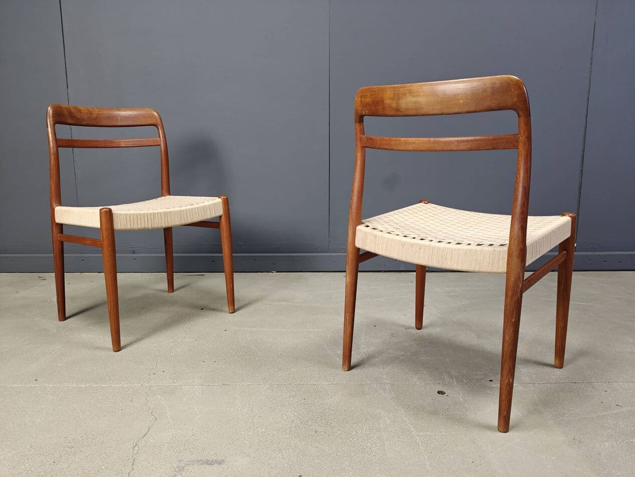 set of four chairs Model 145, brown teak, by A. Aarseth, Norway, 1960s - 273228