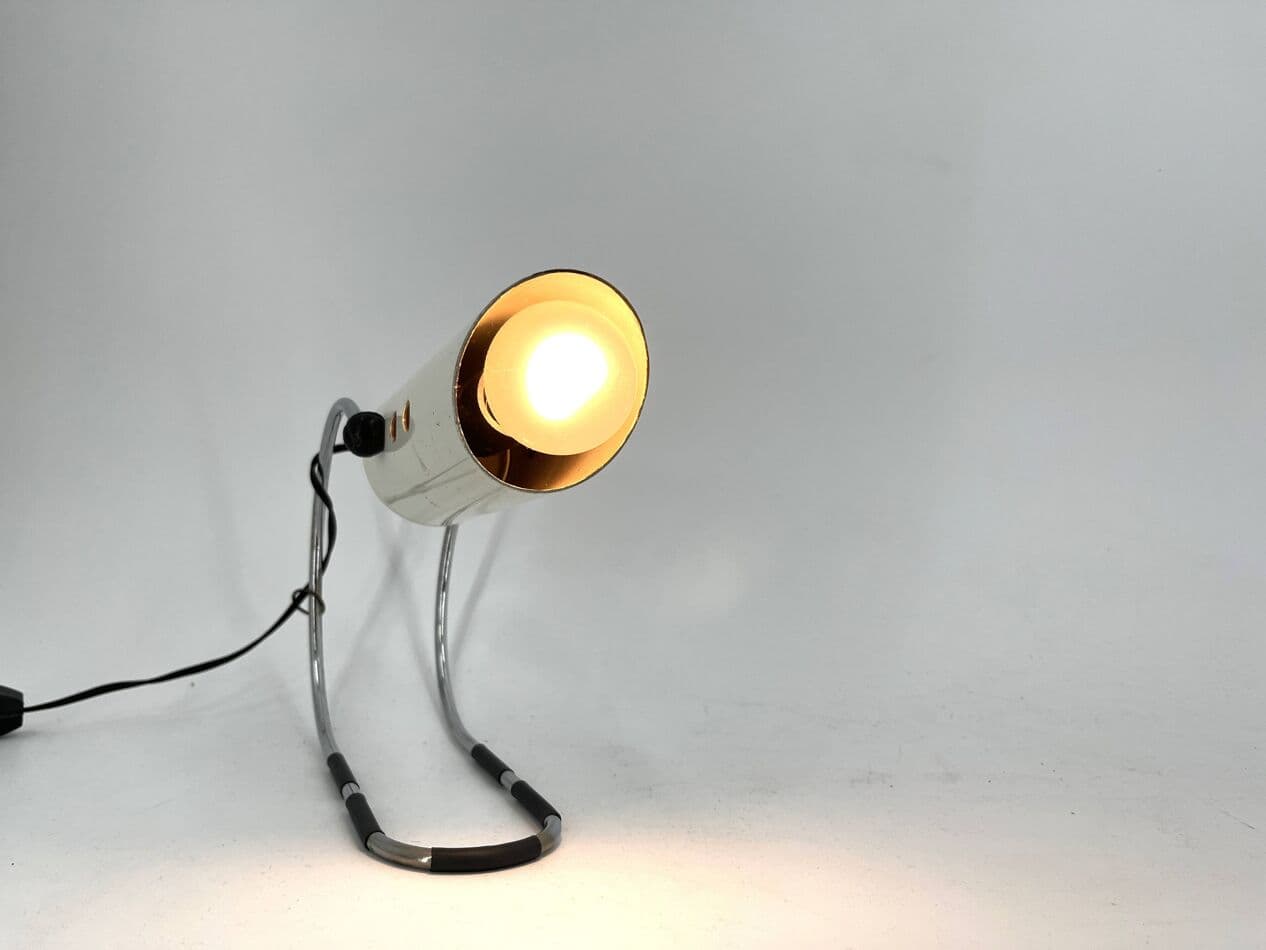 Lampa stołowa Space Age, biały, metal, proj. A. Lelli, Włochy, lata 70. - 272461