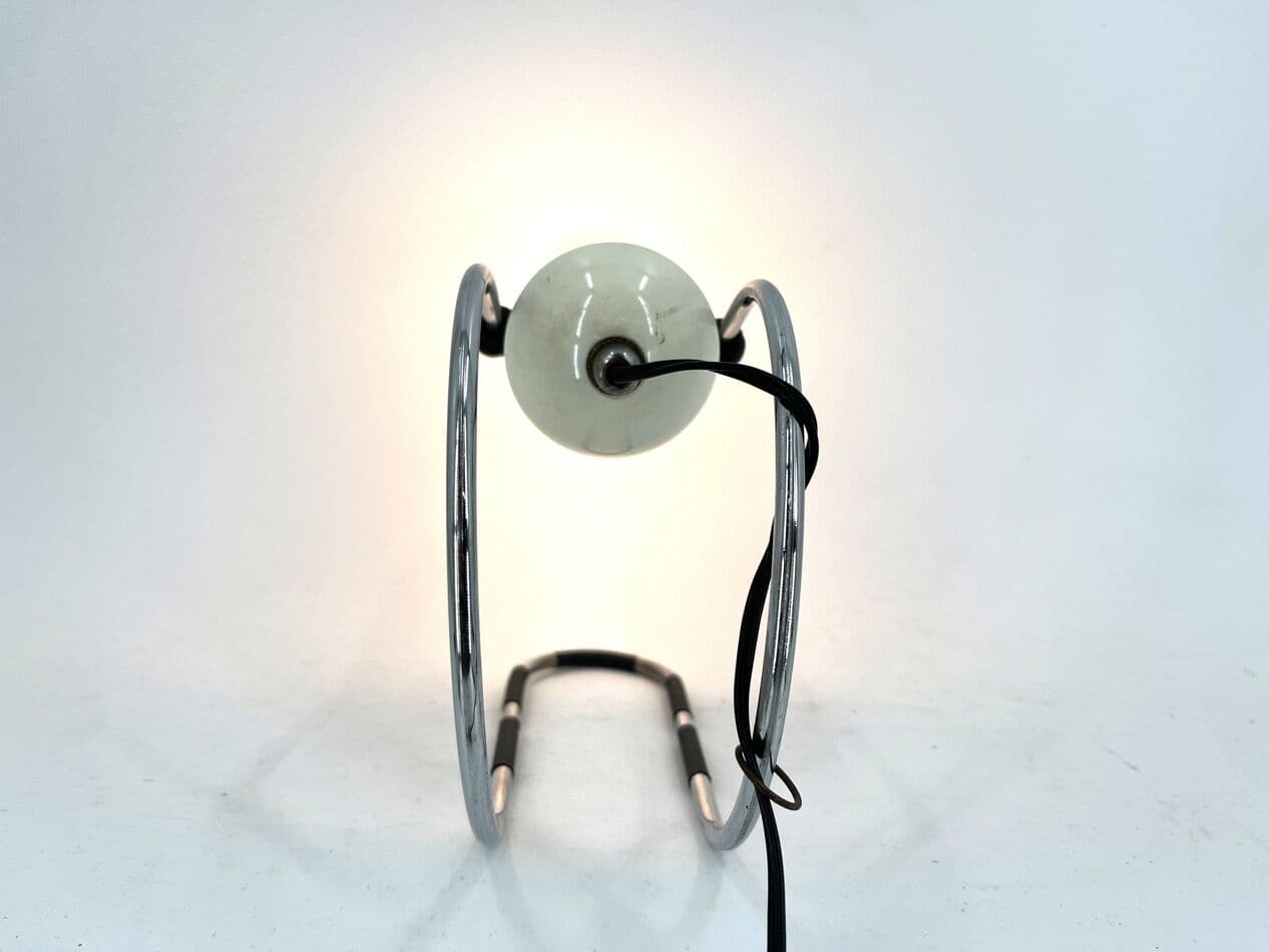 Lampa stołowa Space Age, biały, metal, proj. A. Lelli, Włochy, lata 70. - 272469