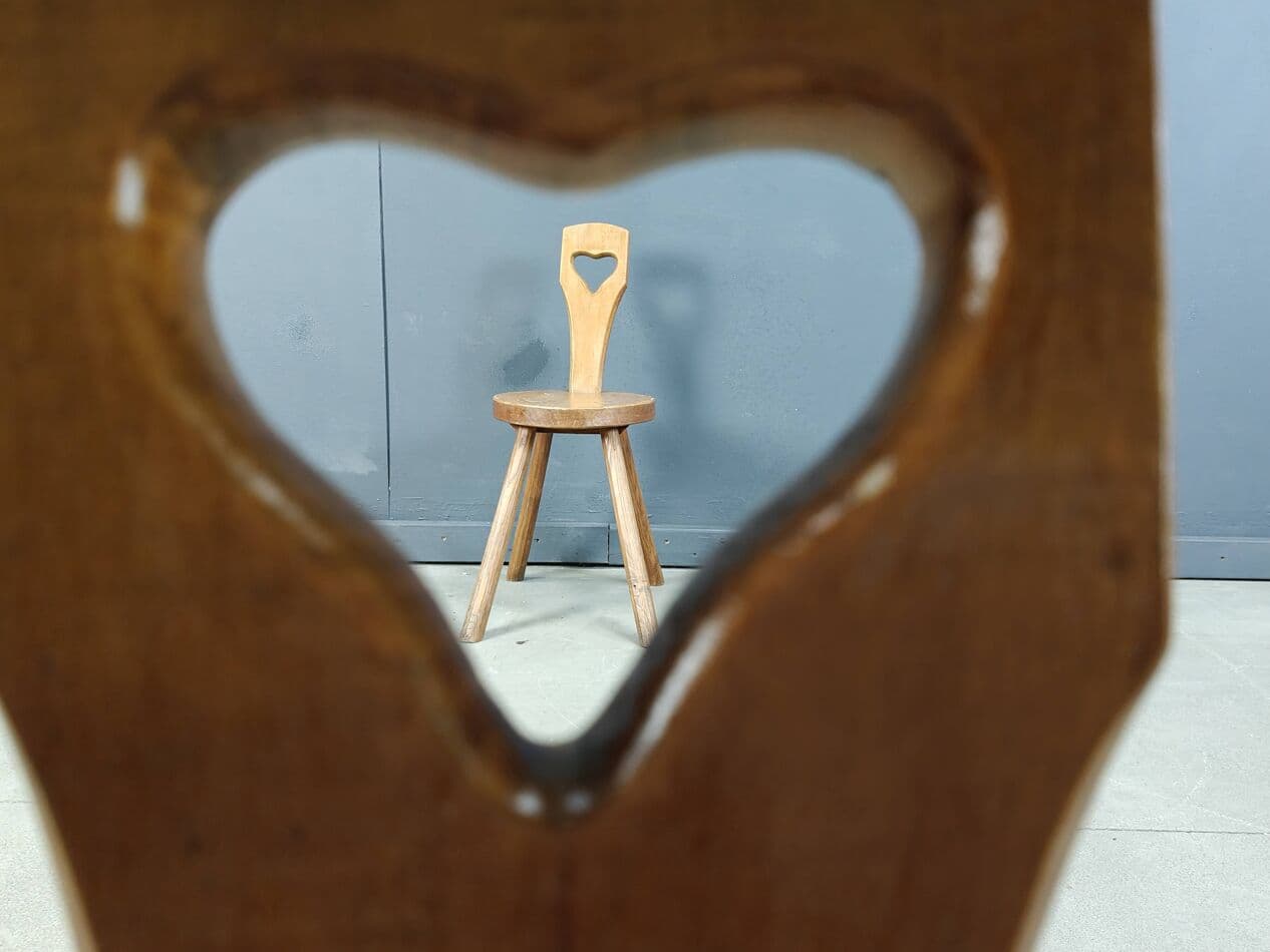 Pair of brutalist side chairs, brown oak, Sweden, 1960s. - 272394