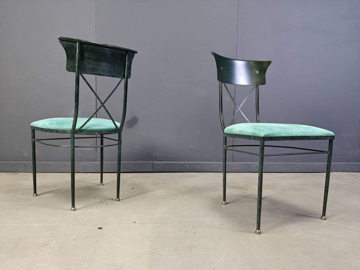 set of six dining chairs, green, Belgium, 1970s - 272350