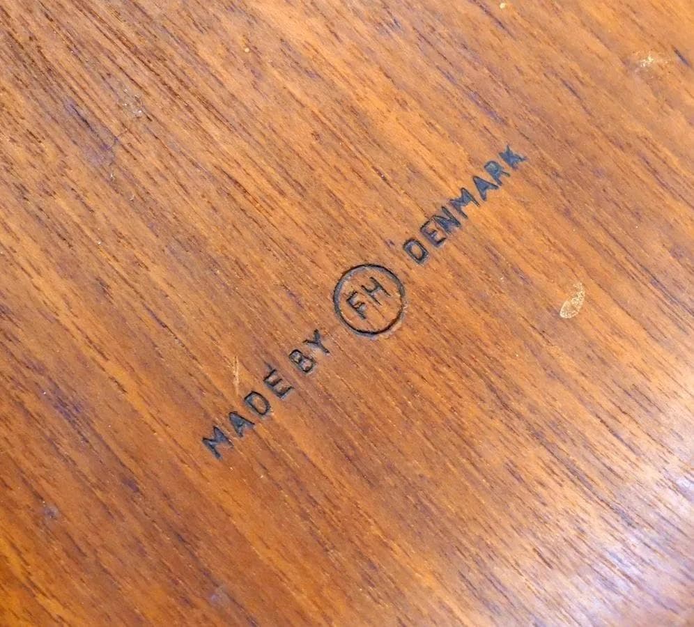 Komplet krzeseł Grand Prix, teak brązowy, proj. A. Jacobsen, dla Fritz Hansen, Dania, lata 50. - 19094