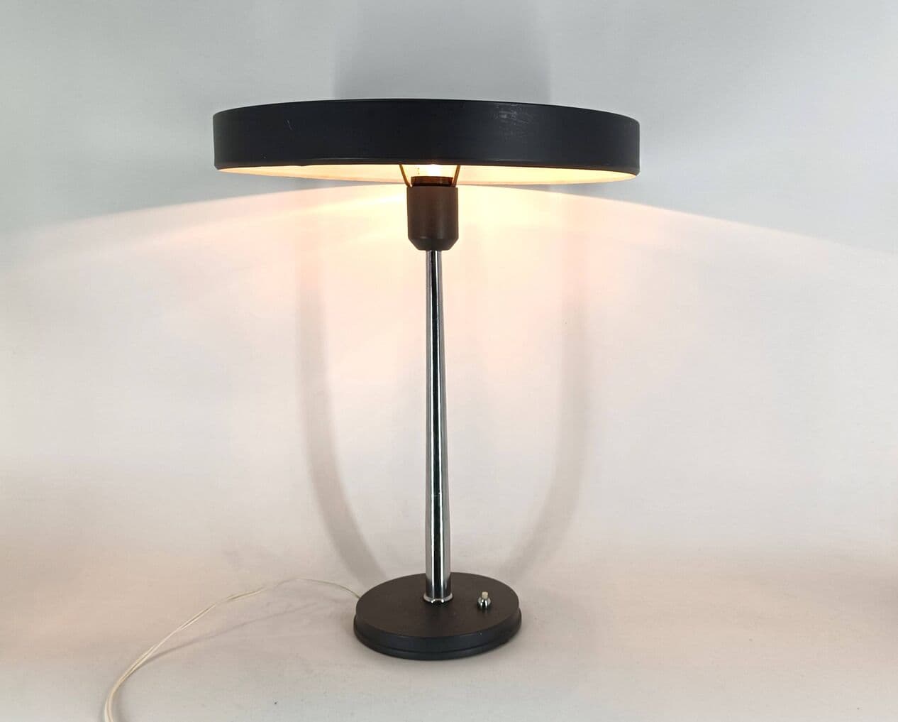 Lampa biurkowa Timor, szary, metal, proj. L. Kalff, Philips, Holandia, lata 60. - 271836