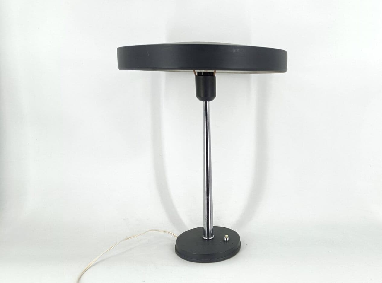 Lampa biurkowa Timor, szary, metal, proj. L. Kalff, Philips, Holandia, lata 60. - 271840