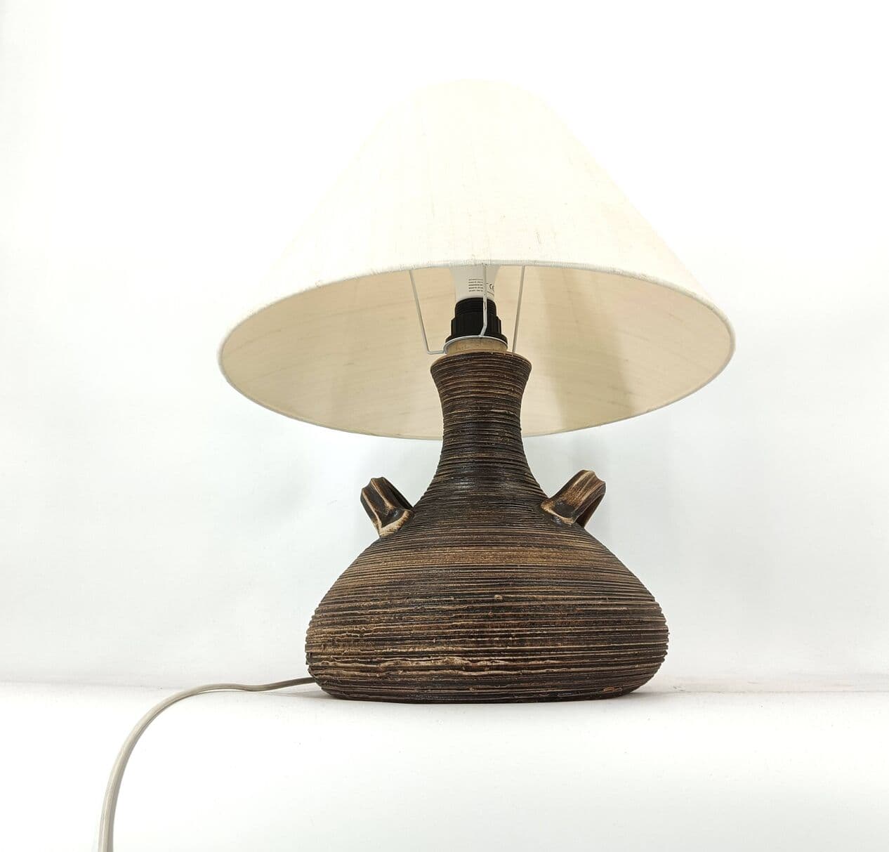 Table lamp, brown ceramics, Germany, 1960s. - 271450