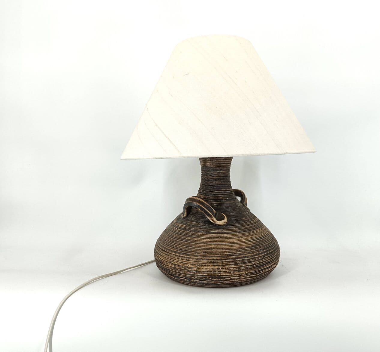 Table lamp, brown ceramics, Germany, 1960s. - 271455