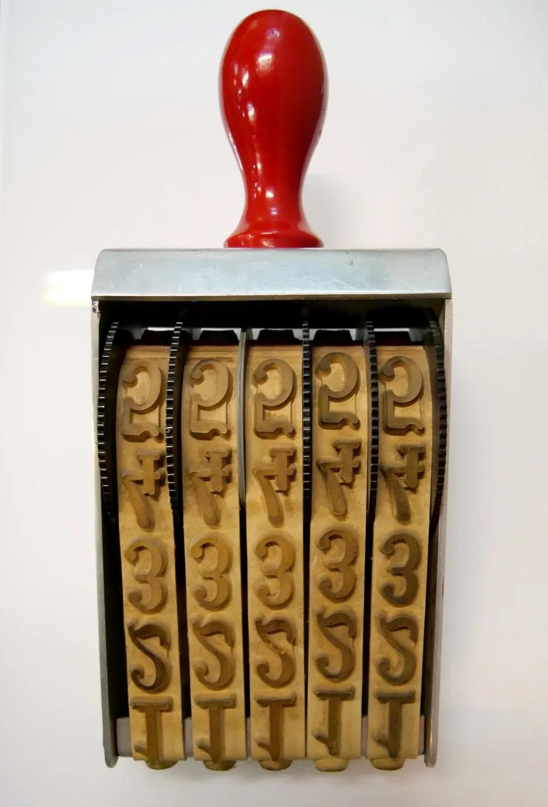 Numbering Stamp Gigant, silver metal, France, 1960s. - 19323