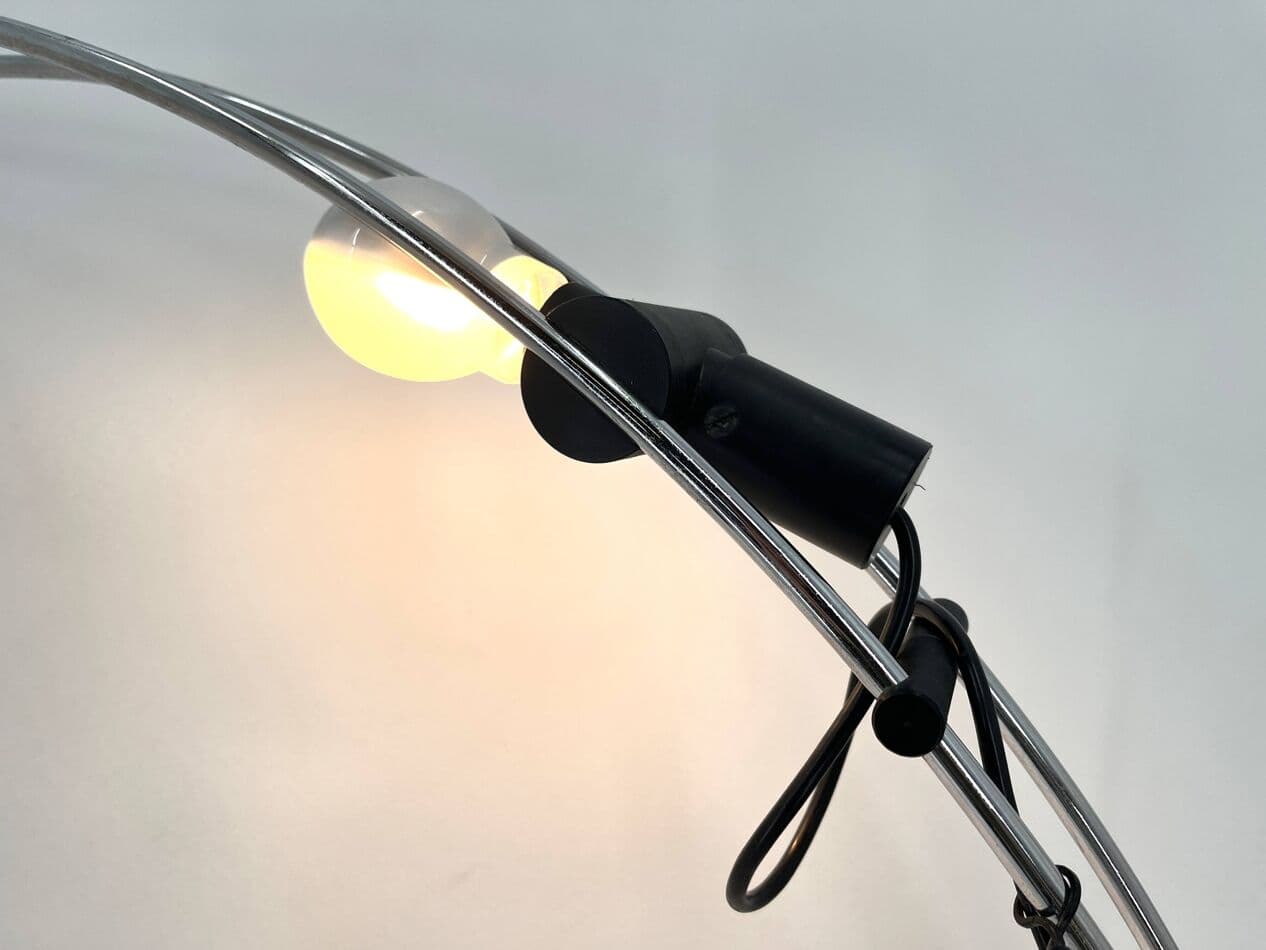 Lampa biurkowa, srebrny chrom, Włochy, lata 70. - 271286