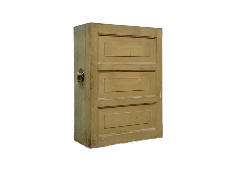 Szafka warsztatowa wisząca, drewno szary, Francja, lata 30.