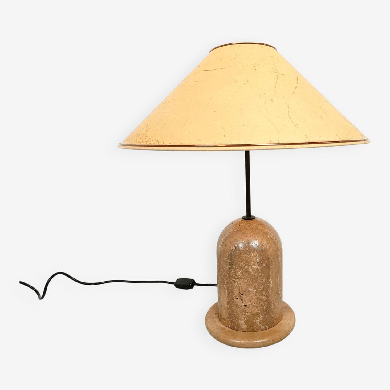 Lampa stołowa, beżowy, trawertyn, lata 70. - 271082