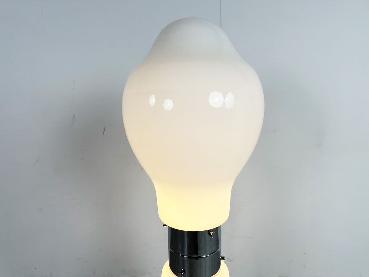 Lampa podłogowa, szkło Murano białe, proj. C. Nason, Mazzega, Włochy, lata 60. - 271028