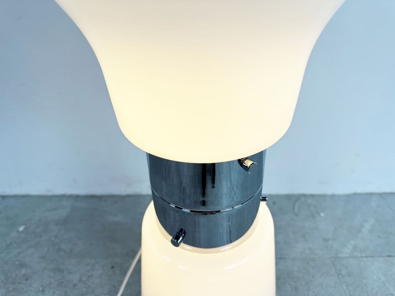 Lampa podłogowa, szkło Murano białe, proj. C. Nason, Mazzega, Włochy, lata 60. - 271027