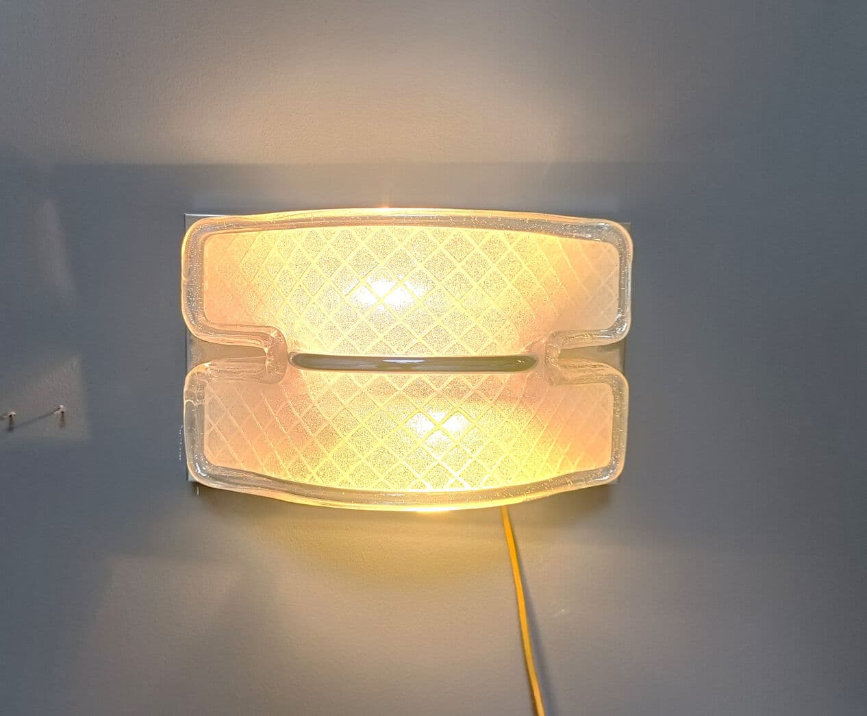 Kinkiet Murano, szkło transparentne, Włochy, lata 70. - 270432