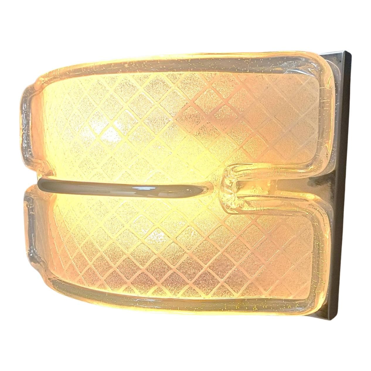 Kinkiet Murano, szkło transparentne, Włochy, lata 70.