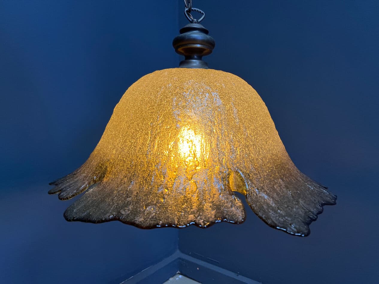 Lampa wisząca Murano, transparentna, szkło, Włochy, lata 60. - 270362