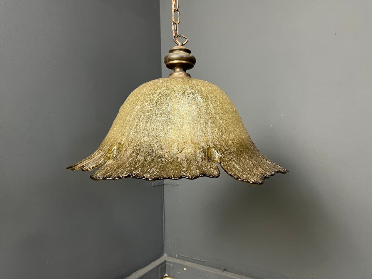 Lampa wisząca Murano, transparentna, szkło, Włochy, lata 60. - 270364