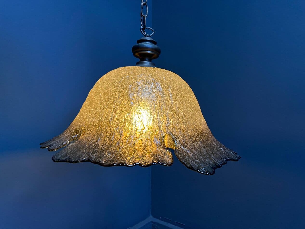 Lampa wisząca Murano, transparentna, szkło, Włochy, lata 60. - 270373