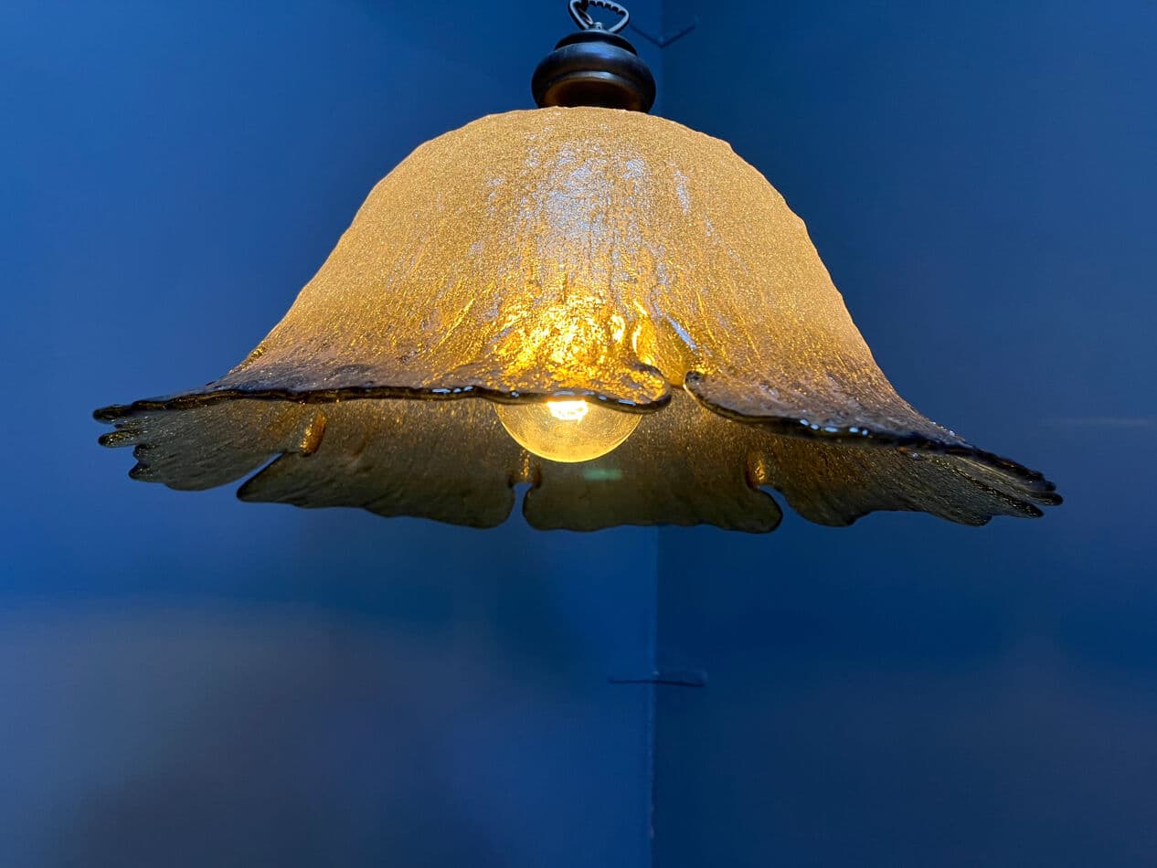 Lampa wisząca Murano, transparentna, szkło, Włochy, lata 60. - 270369
