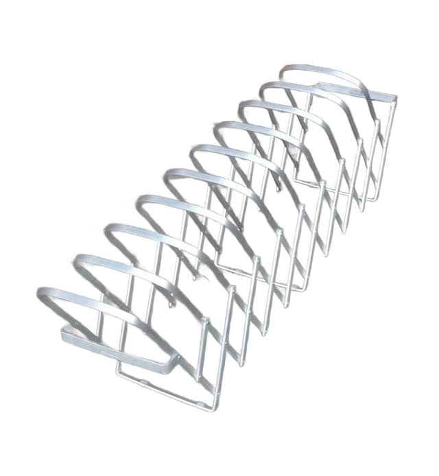 Grey Metal Magazine Rack / Vinyl Record Organizer, Italy, 1970s - DIMENSION