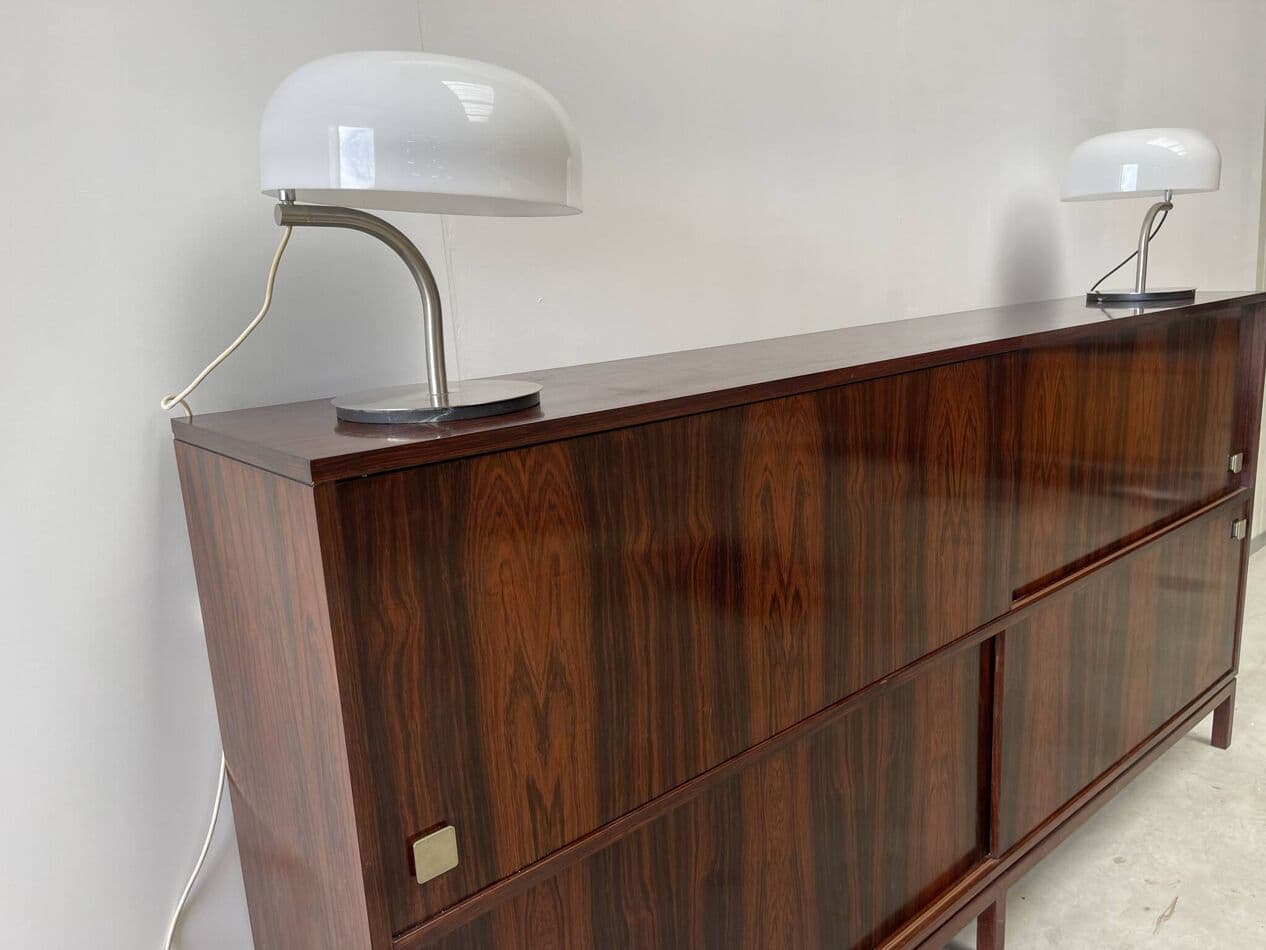 Para lamp stołowych, biały, plastik, proj. G. Stoppino, Włochy, lata 80. - 269522