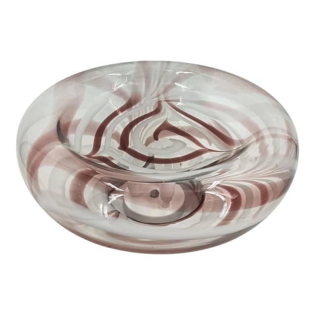 Lampa stołowa, szkło murano fioletowe, Mazzega, Włochy, lata 70. - WYMIARY