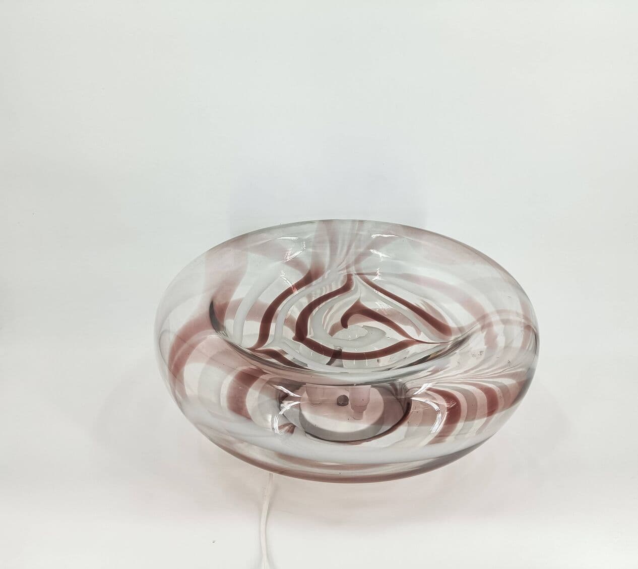 Lampa stołowa, szkło murano fioletowe, Mazzega, Włochy, lata 70. - 269348