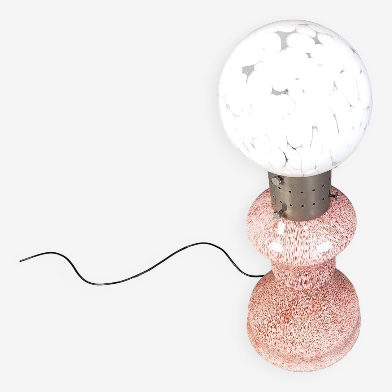 Lampa podłogowa, szkło Murano różowe, proj. C. Nason, Mazzega, Włochy, lata 60. - 269151