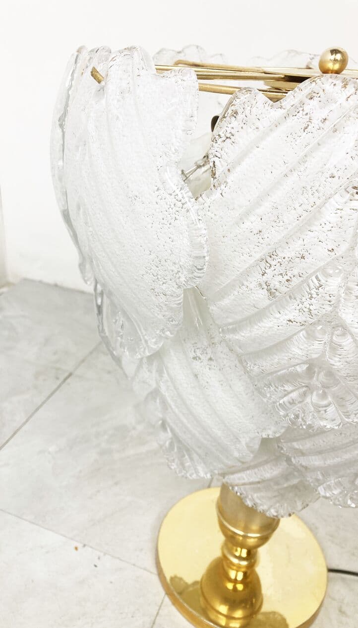 Lampa stołowa Murano Leaf, szkło złoty, Włochy, lata 70. - 268999