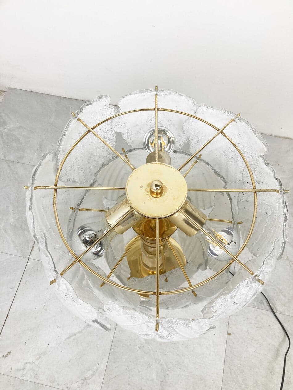 Lampa stołowa Murano Leaf, szkło złoty, Włochy, lata 70. - 269000