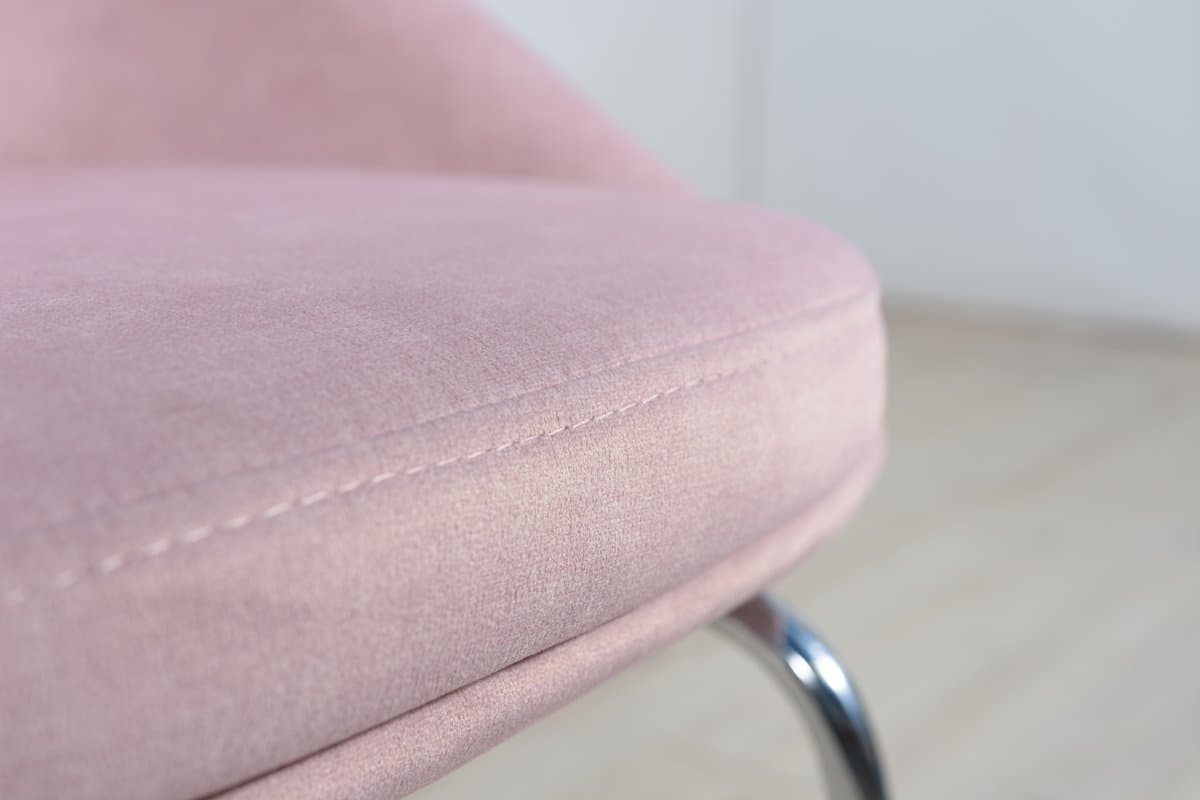 Armchair, pink velvet, chrome, United Kingdom, 1960s. - 261811