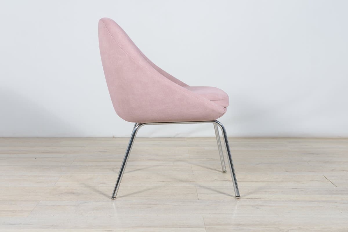 Armchair, pink velvet, chrome, United Kingdom, 1960s. - 261810