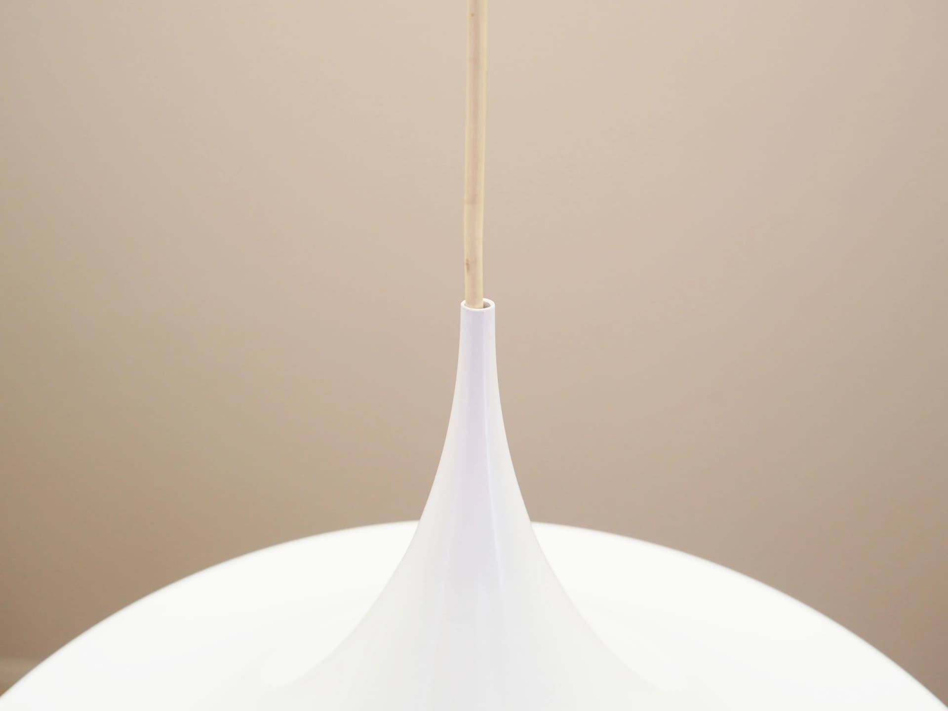 Pendant lamp, white, metal, Denmark, 1970s. - 19357
