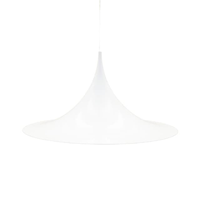 Pendant lamp, white, metal, Denmark, 1970s. - DIMENSION