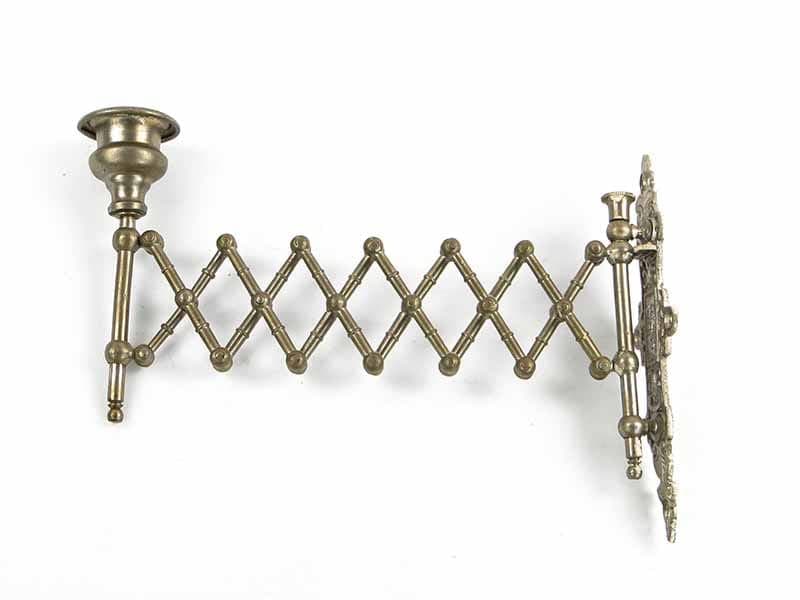 Accordion Wall Candle Holder, silver, white metal, Poland, 19th c. - 261825