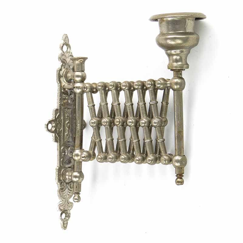 Accordion Wall Candle Holder, silver, white metal, Poland, 19th c. - 261826